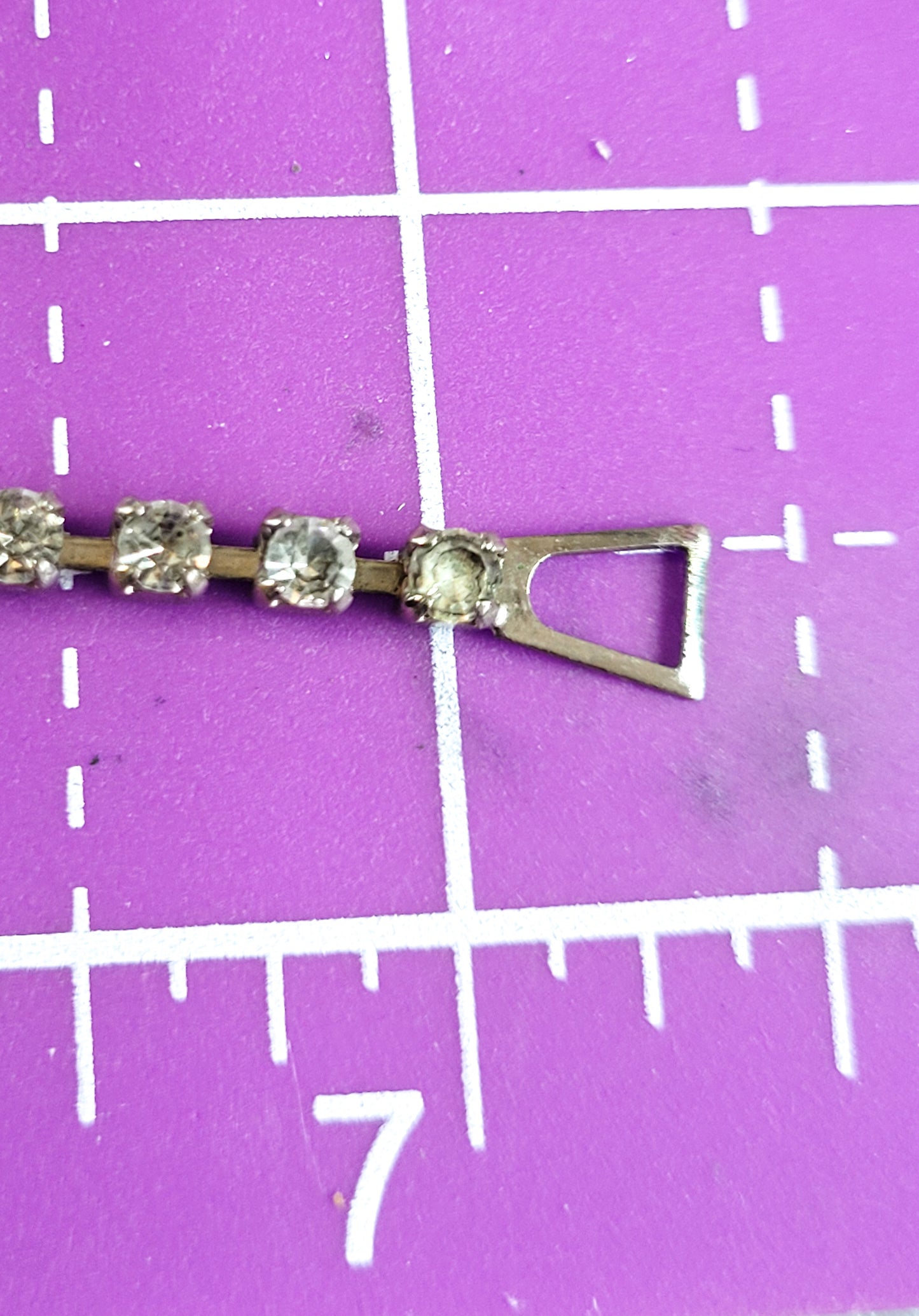 Clear abstract mid century clear rhinestone vintage tennis bracelet