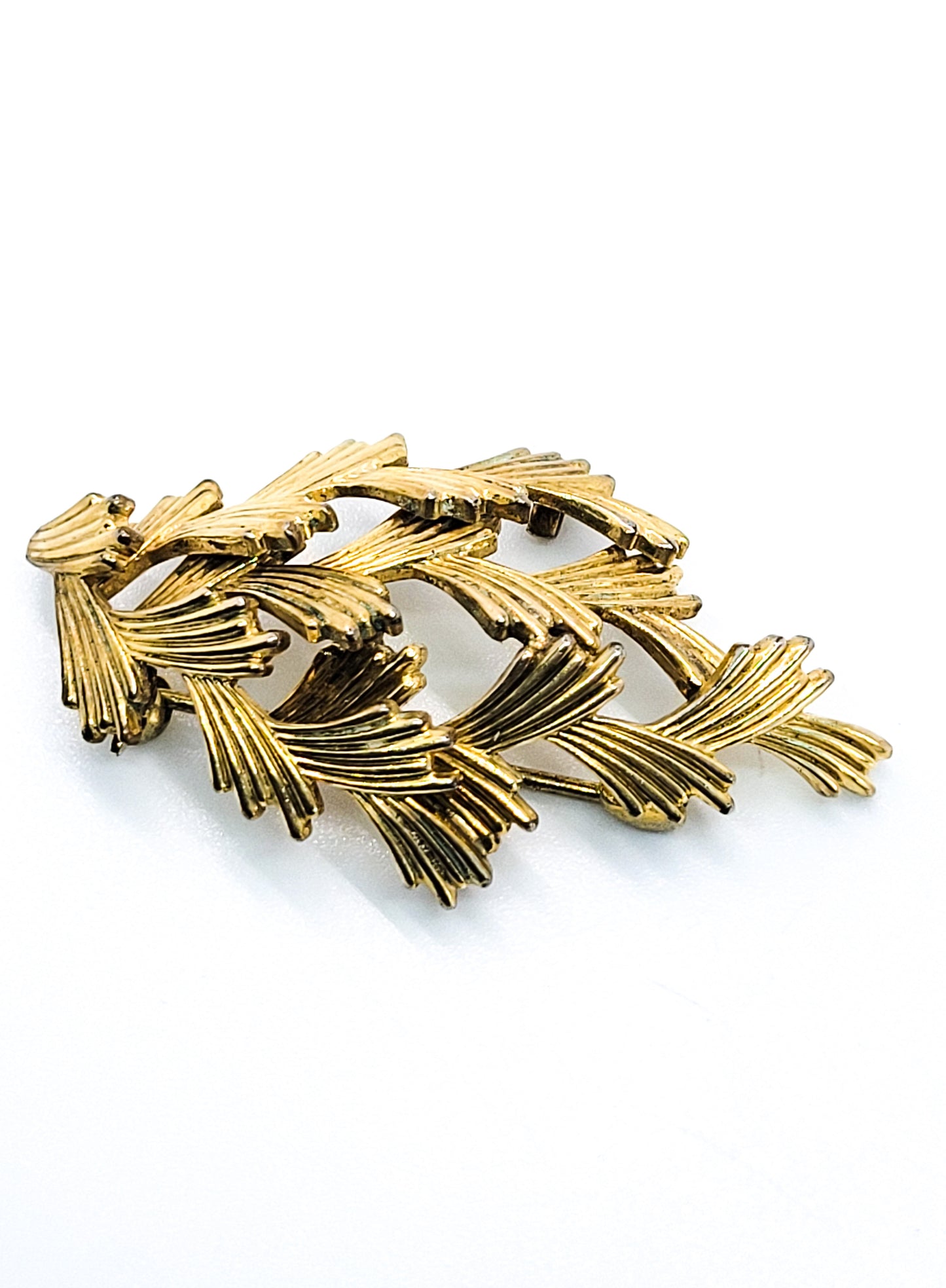 Kollmar and Jourdan modernist signed vintage rolled gold scatter pendant brooch