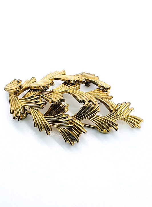 Kollmar and Jourdan modernist  signed vintage rolled gold scatter pendant brooch