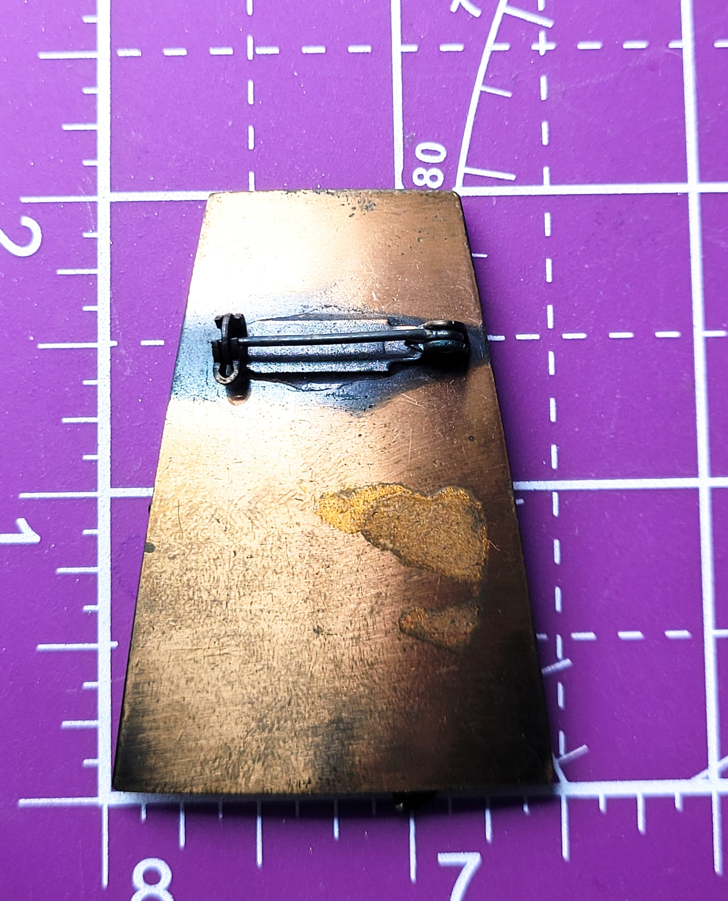 Running with the bulls vintage copper matador rushing bull vintage brooch