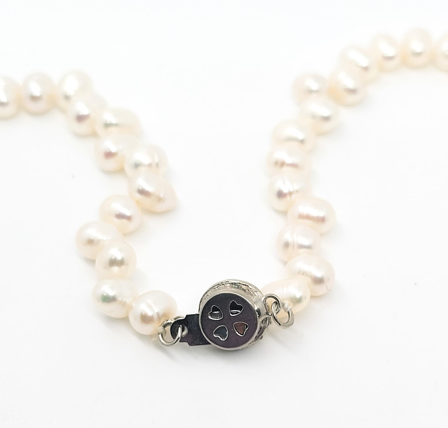 Freshwater pearl and carved Moss Agate artisan gemstone necklace