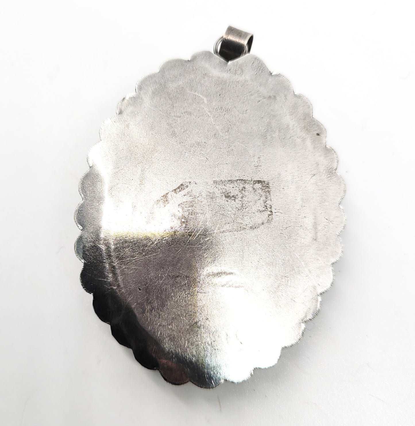 Rangda Balinese demon Queen Large mask sterling silver vintage pendant