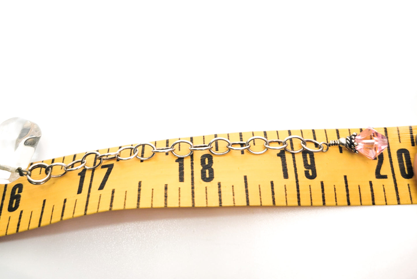 Rose and Strawberry Quartz large chunky gemstone statement necklace