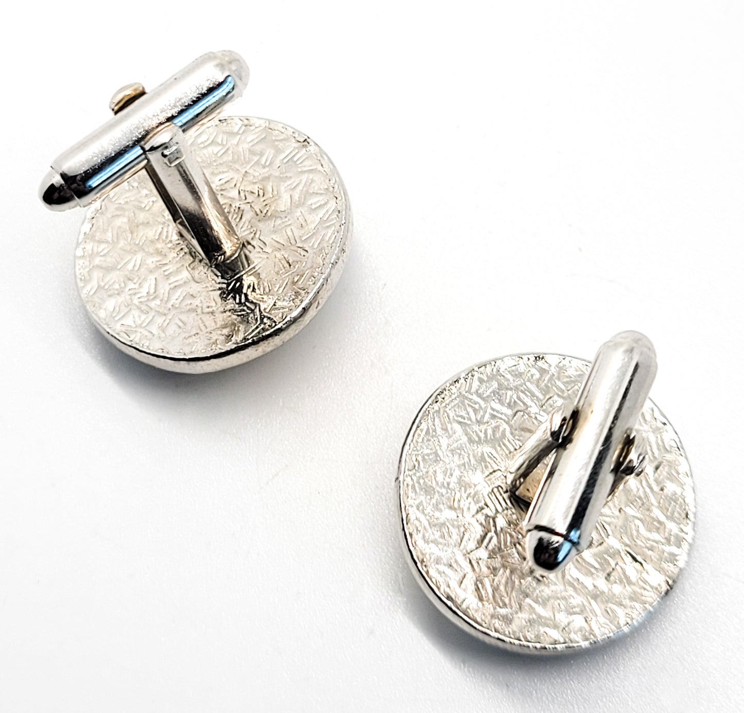 Comedy and Tragedy mask vintage sterling silver plated cuff links