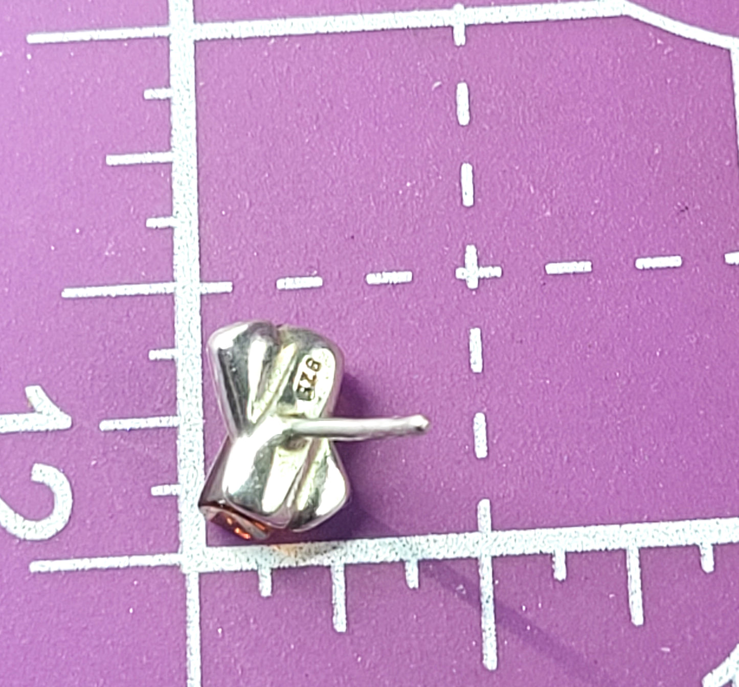 Amber sterling silver X abstract stud post earrings