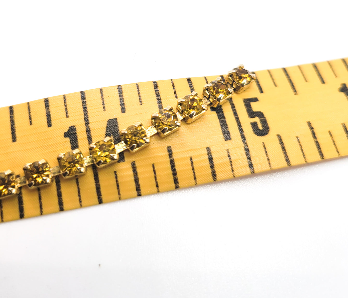 Warm Topaz autumn fall Aurora Borealis rhinestone vintage collar necklace mid century