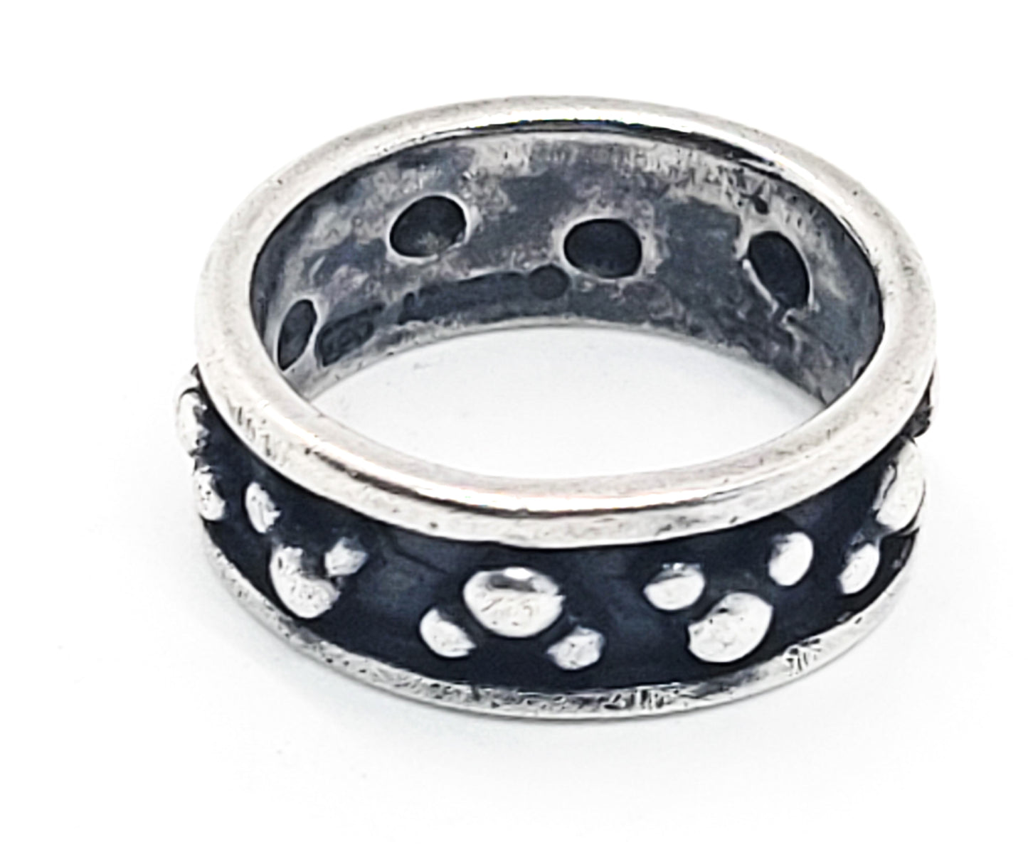 Disney Mikey Mouse head signed vintage sterling silver cigar band ring size 6