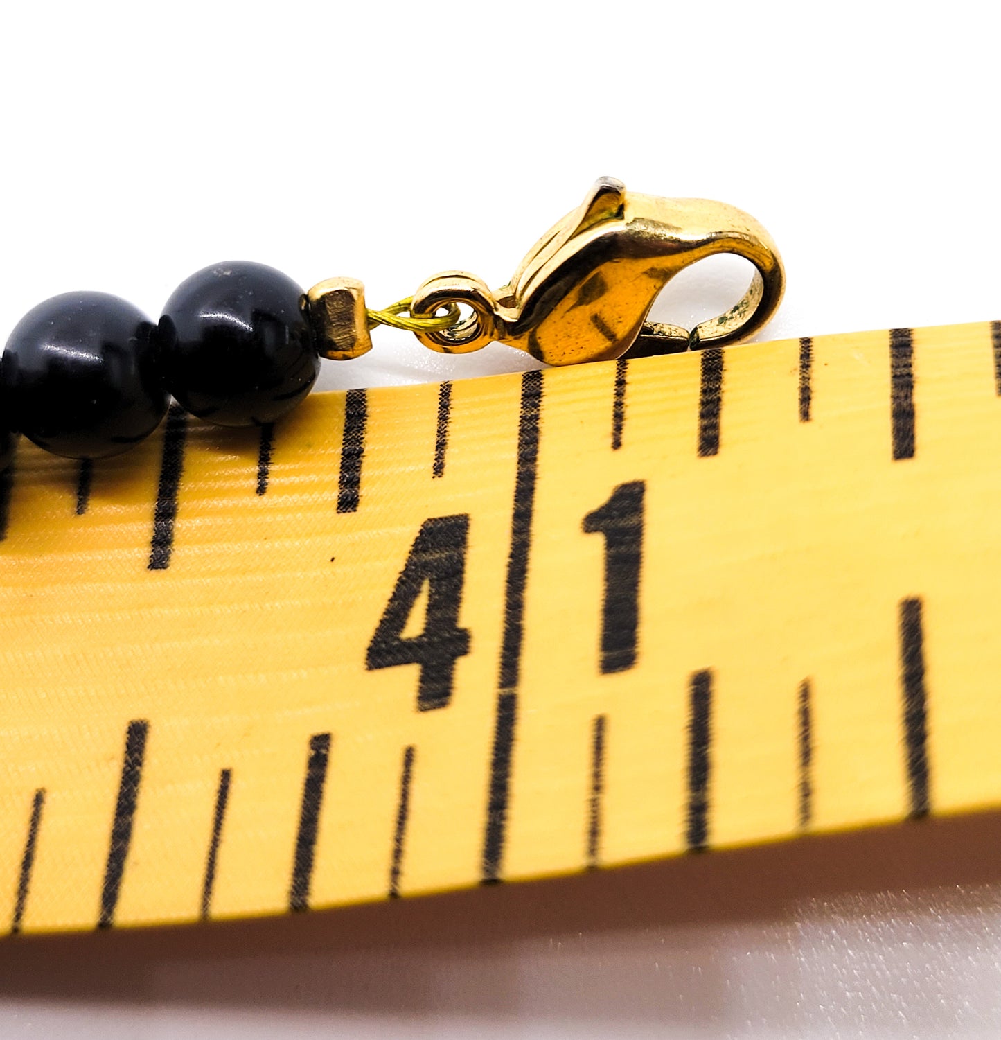 Napier signed carved natural beaded black and gold signed retro vintage necklace