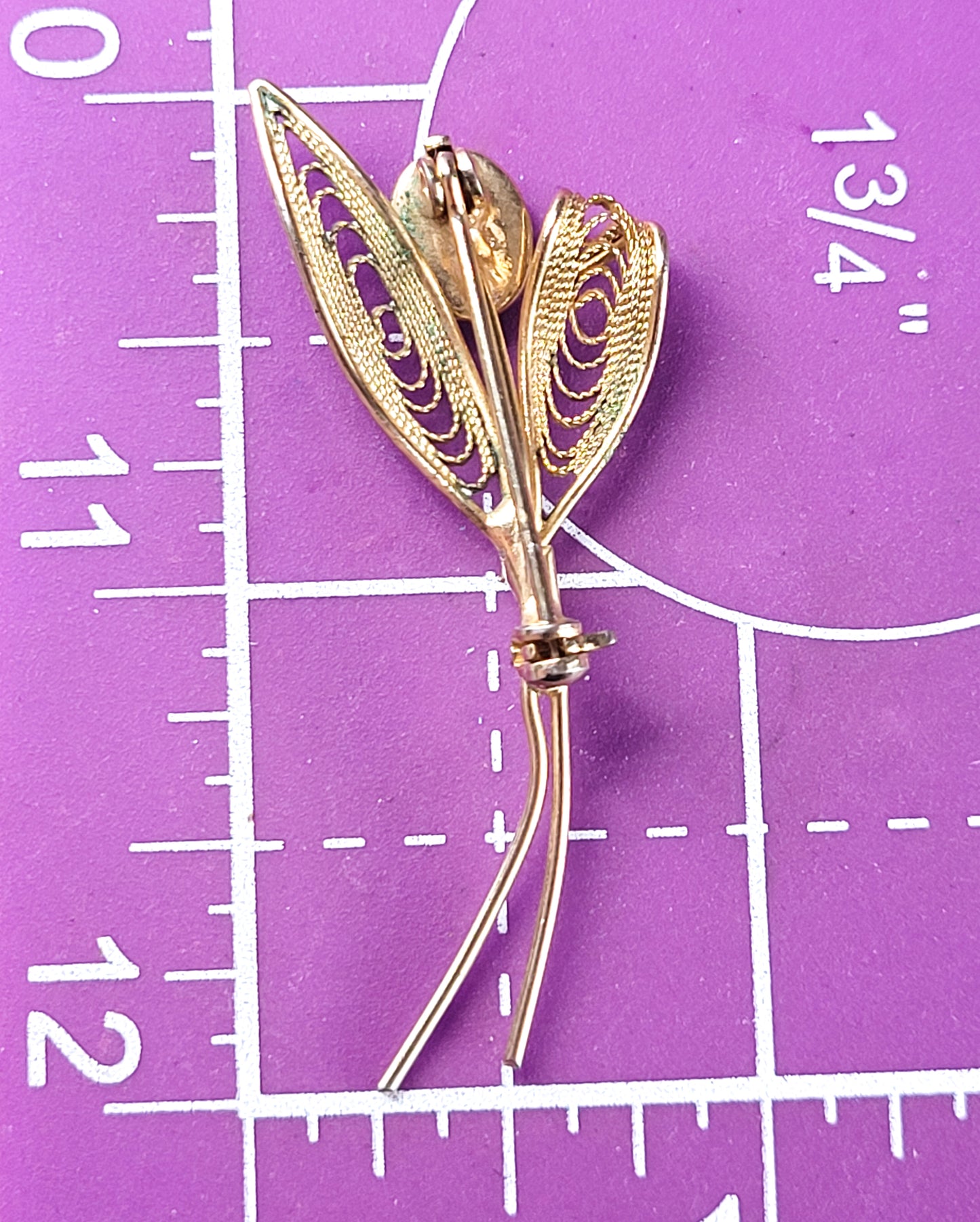 Black and white vintage resin cameo flower brooch mid century