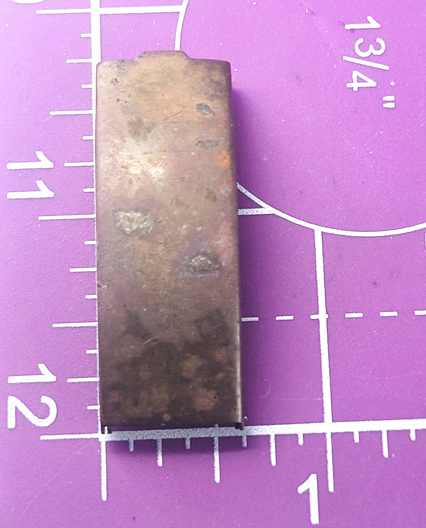 Mid Century brass locket watch band with pictures. Locket only