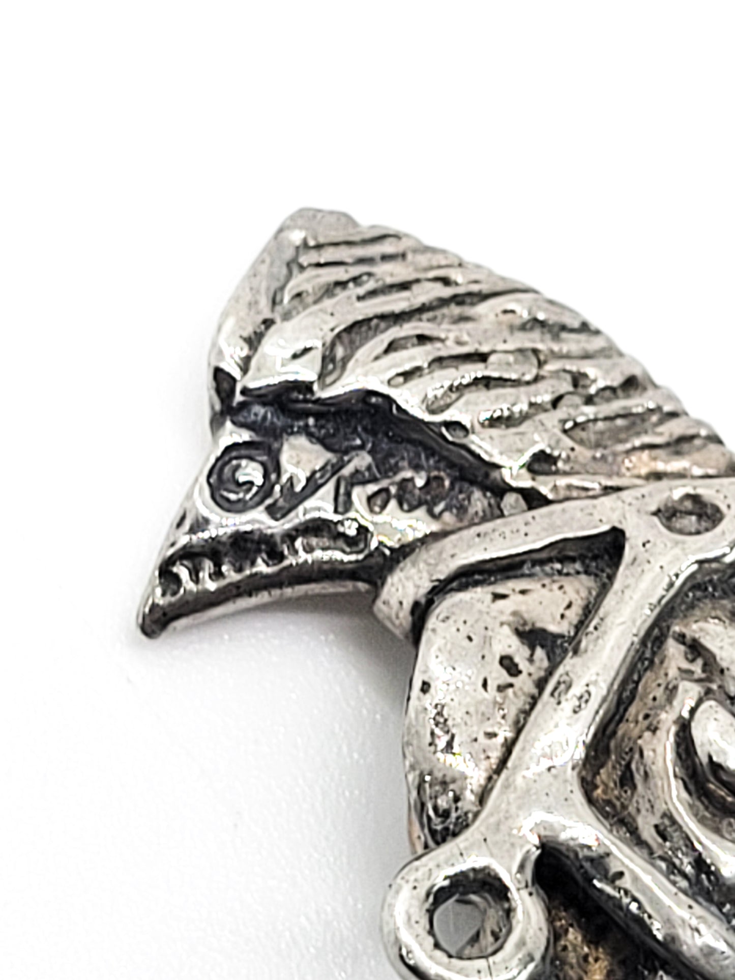 Kiva signed horse head with bridle vintage equestrian sterling silver necklace