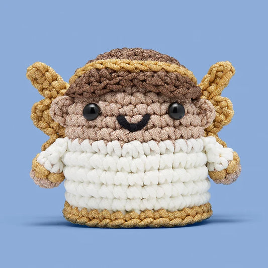 The Woobles Claire the Angel Crochet Kit glitter yarn