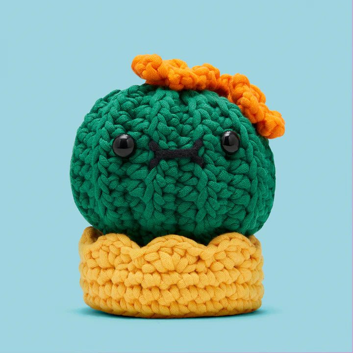 The Woobles Olivia the Barrel Cactus Crochet Kit plants
