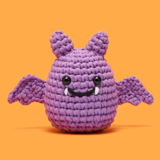 The Woobles Luna the Bat Halloween purple Crochet Kit