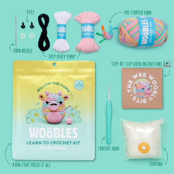 Pastel Willow the Fawn The Woobles limited edition Crochet kit