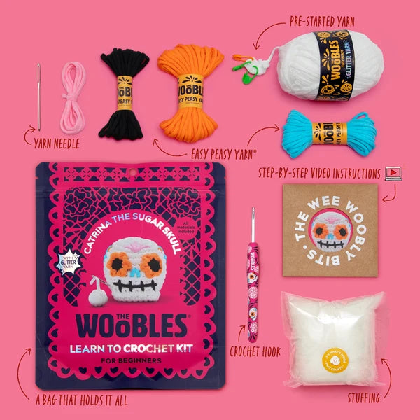 The Woobles Dia De Los Muertos Catrina the Sugar Skull Crochet Kit *Pre-order*