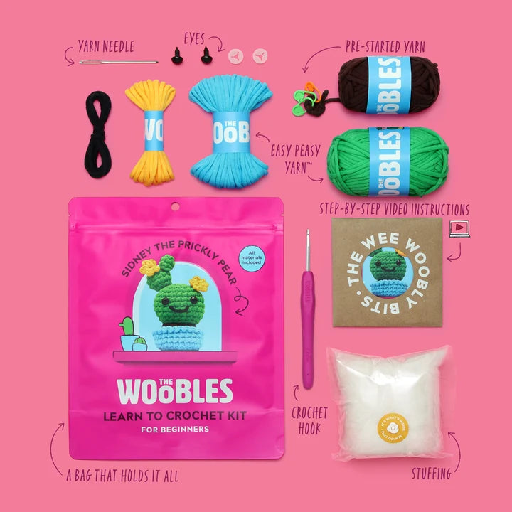 The Woobles Sidney the Prickly Pear Cactus Crochet Kit Plants