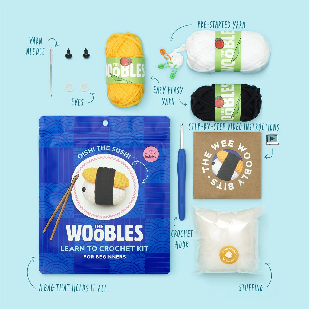 The Woobles Oishi the Sushi all in one crochet kit