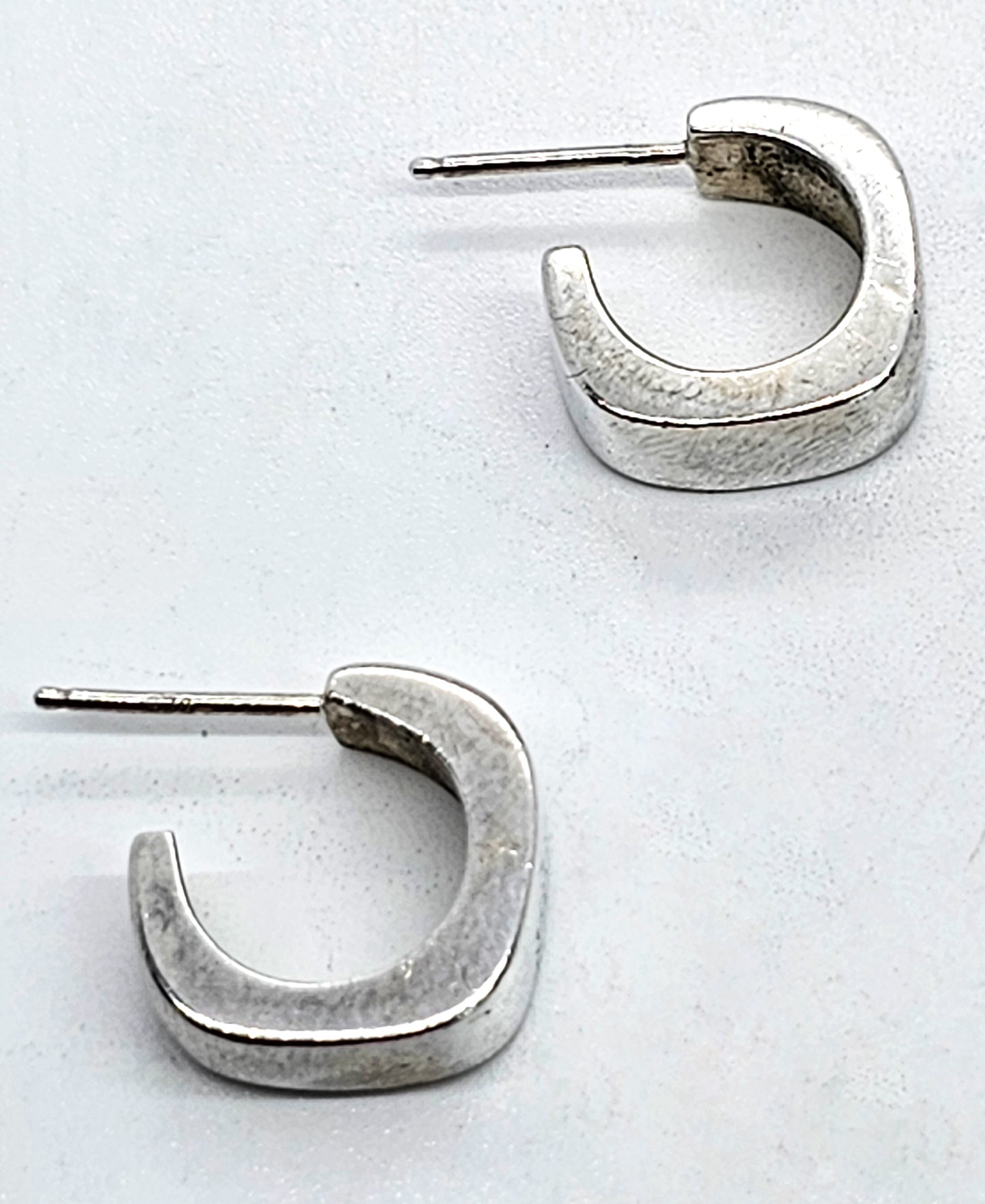 Silpada Modernist Cube hoop vintage sterling silver retro small earrings