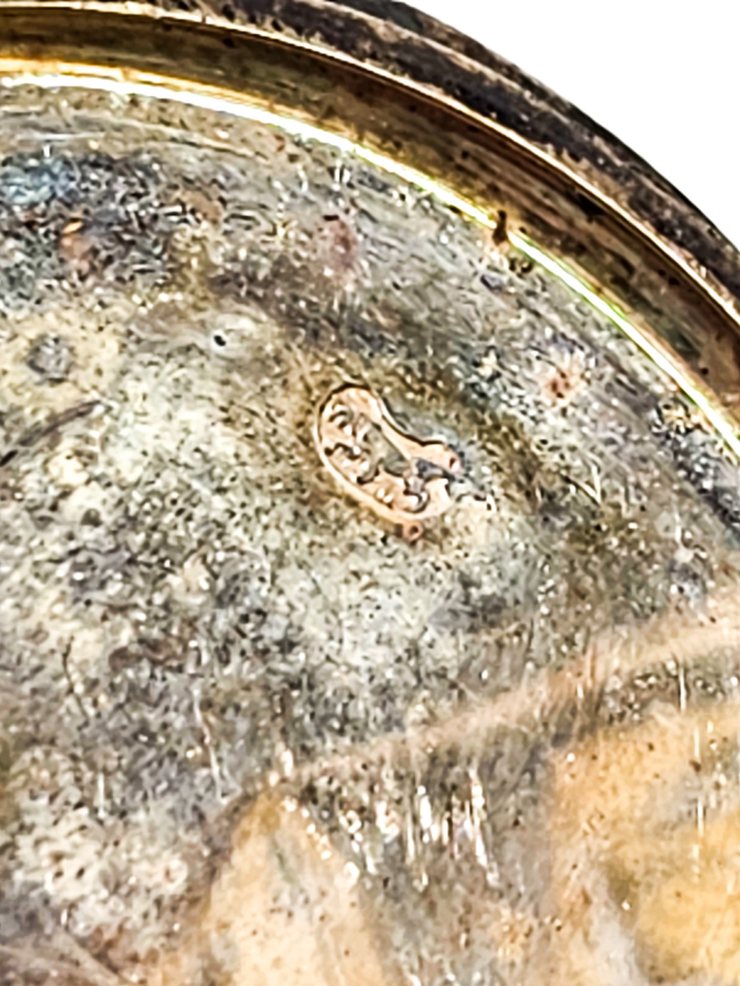 Bijou Bee and flower garden motif antique 900 silver pocket watch non working