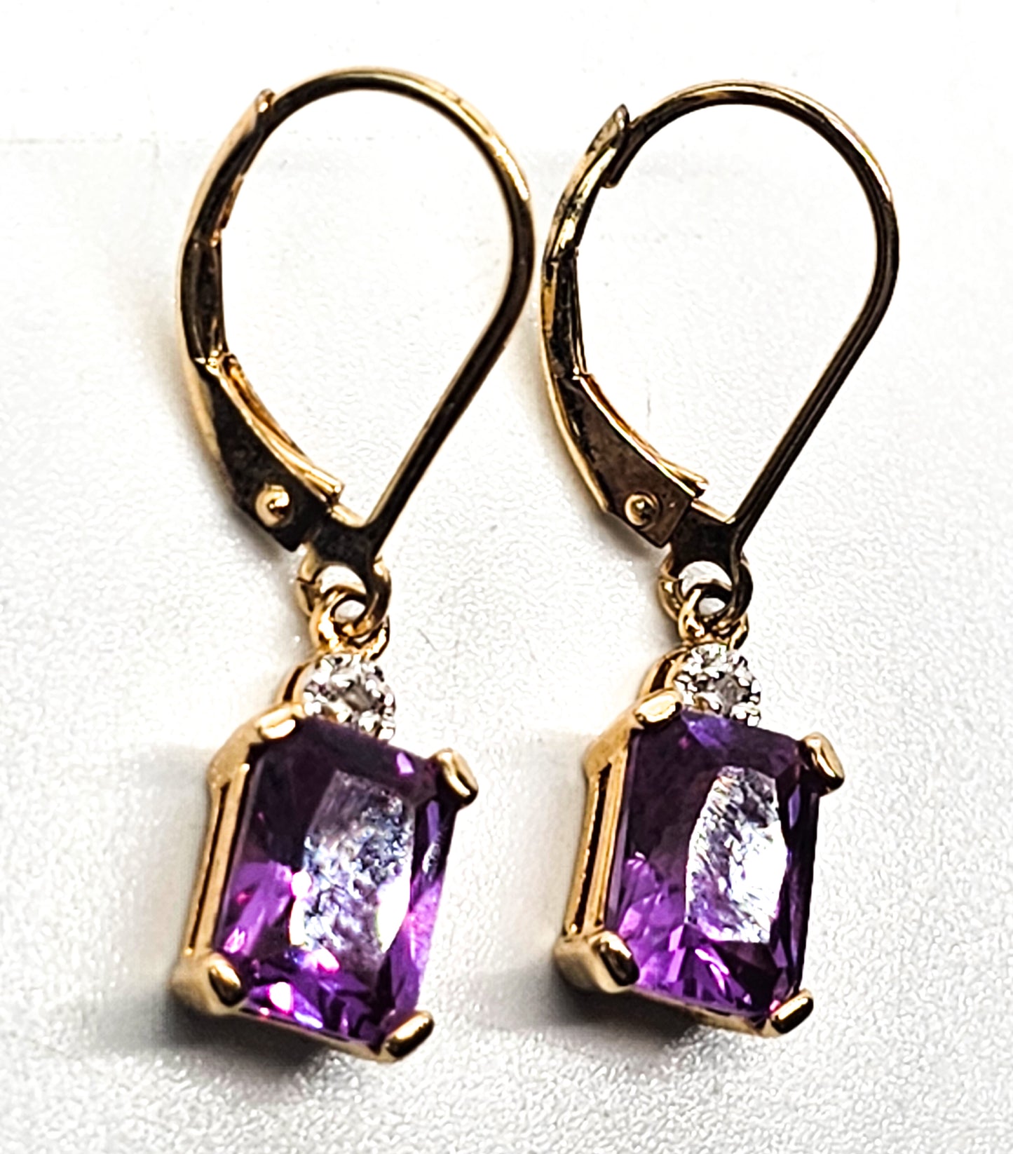 Pink Sapphire faceted open work gold over sterling silver vermeil earrings