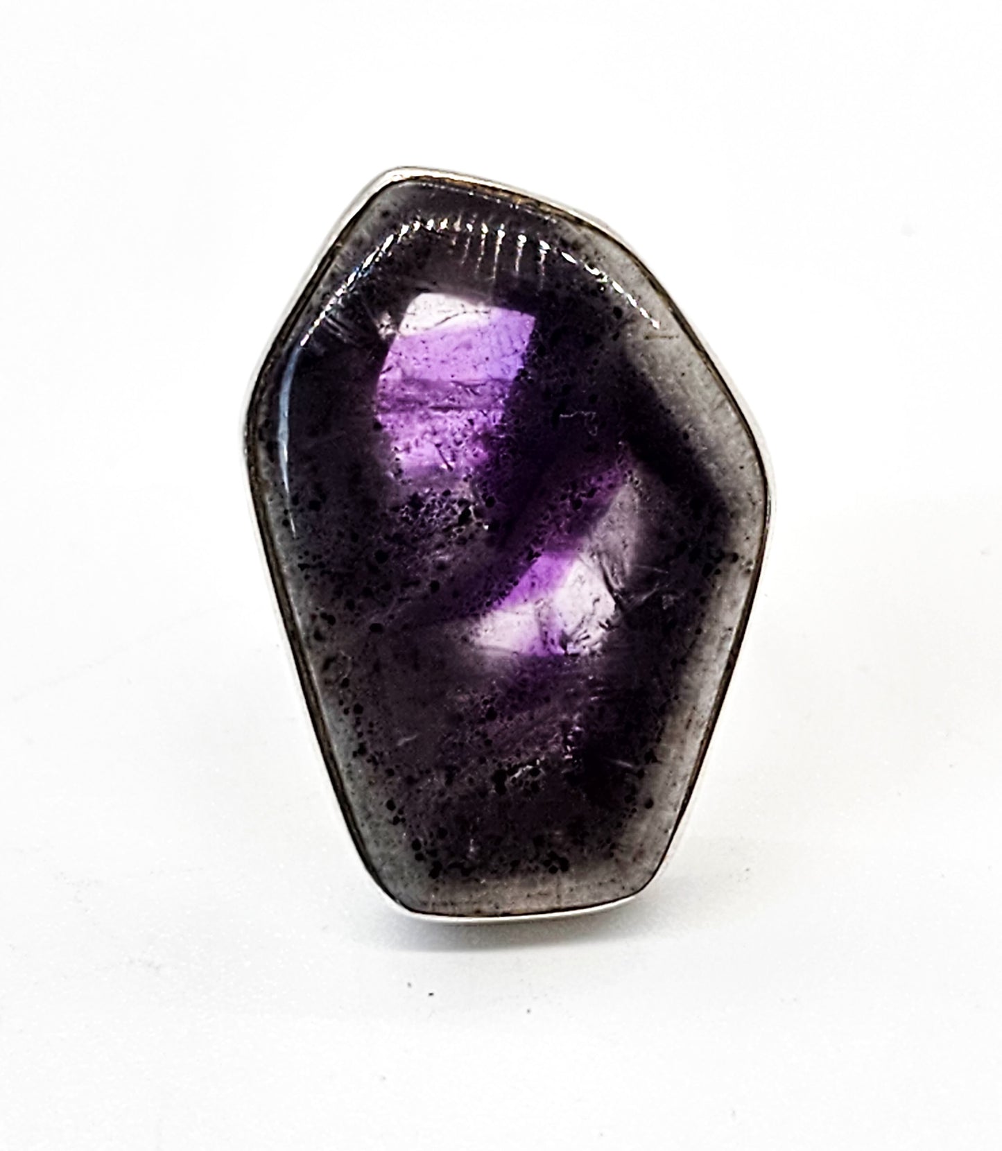 Arya Super Amethyst 23 signed sterling silver ring size 6.5