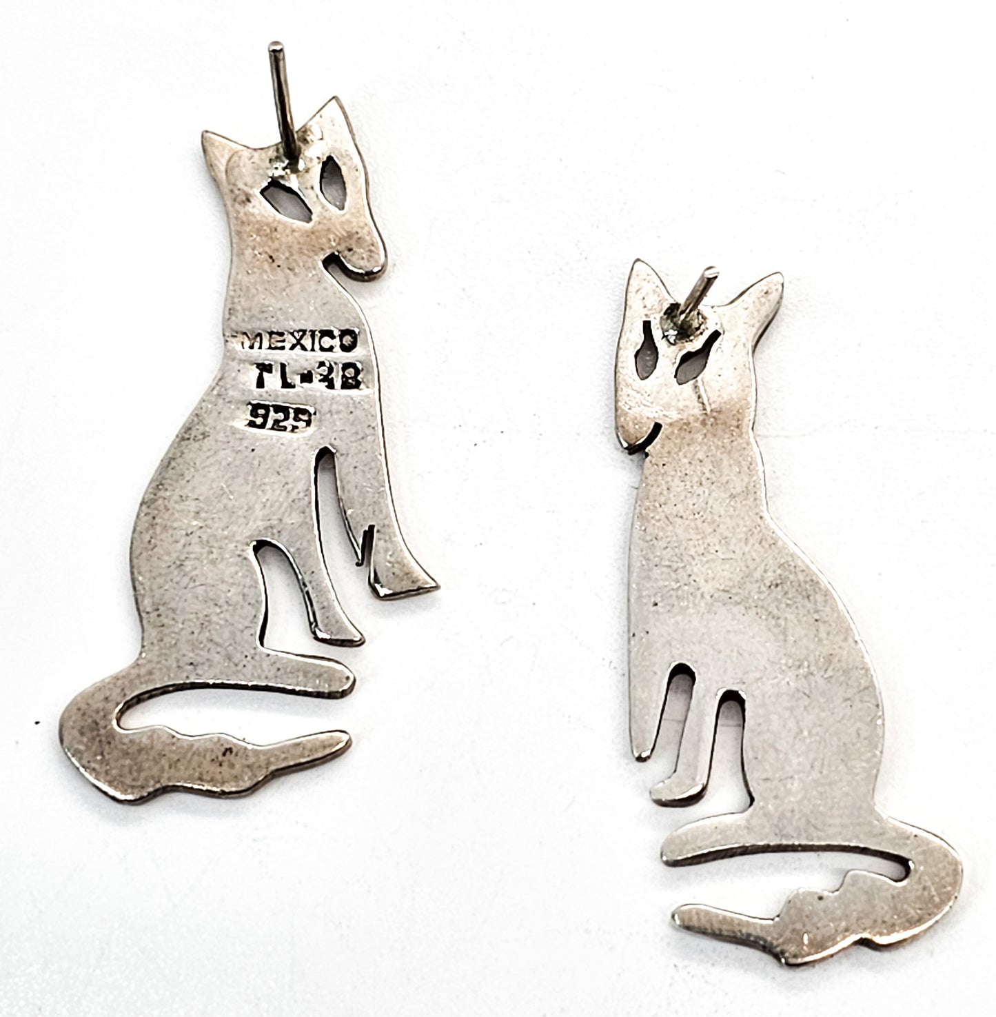 Silver Fox Taxco Mexico vintage sterling silver earrings TR-28