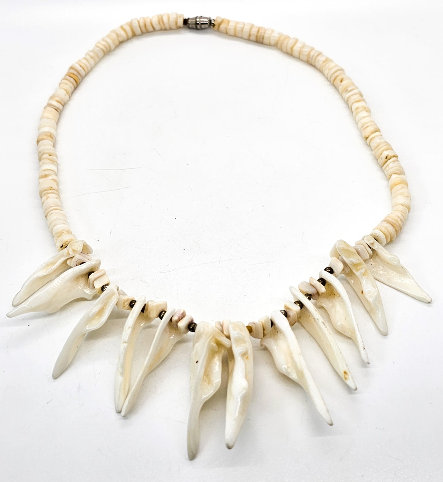 Mermaid collar Conch shell vintage  natural beaded statement necklace