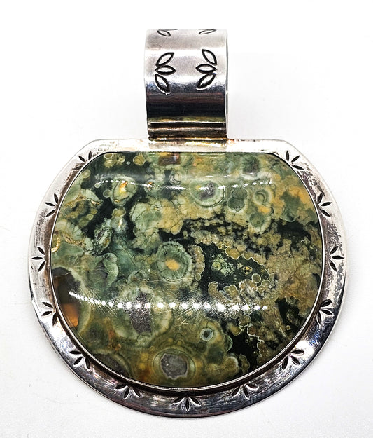 Desert Rose Trading Jay King DTR Ocean Jasper sterling silver Southwestern pendant