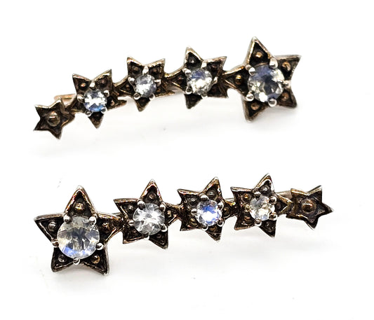 Nicky Butler Shooting Star Moonstone sterling silver signed earrings
