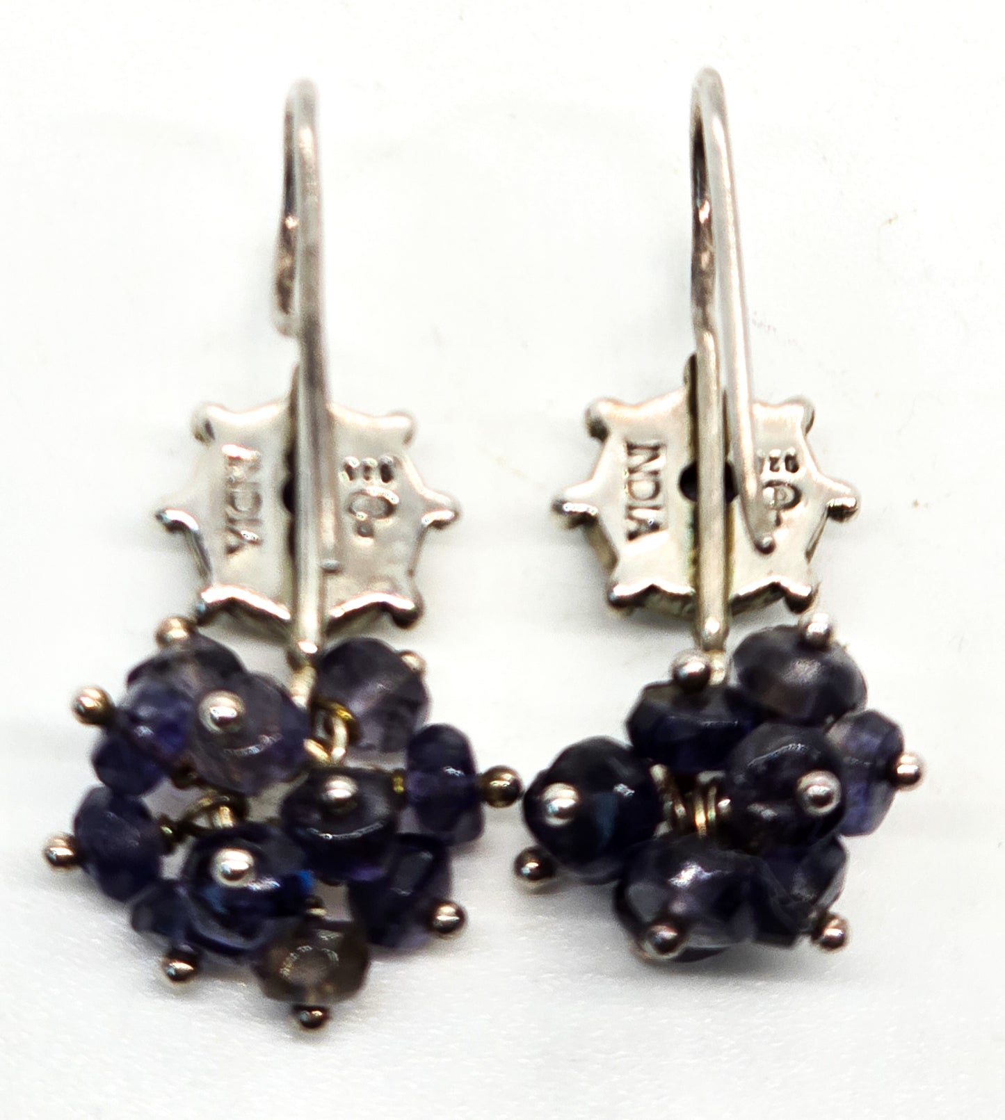 DP Doug Paulus India Iolite Sterling silver gemstone vintage sterling silver earrings