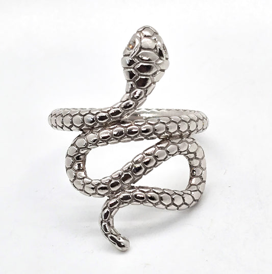 Jennifer Lopez JLo CZ cubic zirconia snake ring sterling silver size 8.25