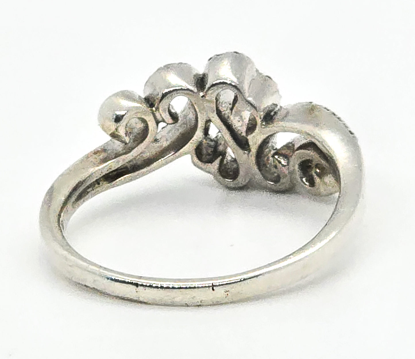 Jane Seymour JWBR Kay Jewelers Diamond heart blue and white diamond ring size 9