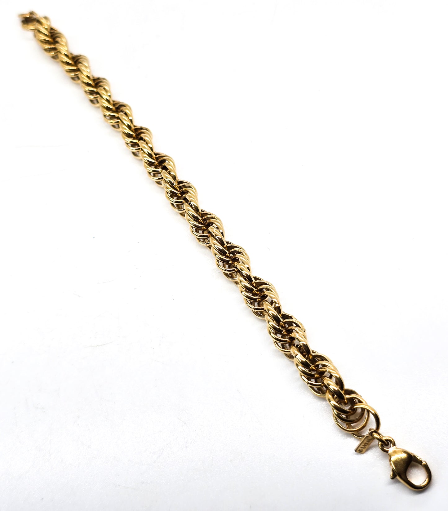 Monet gold toned vintage chain charm bracelet 7.75 inches