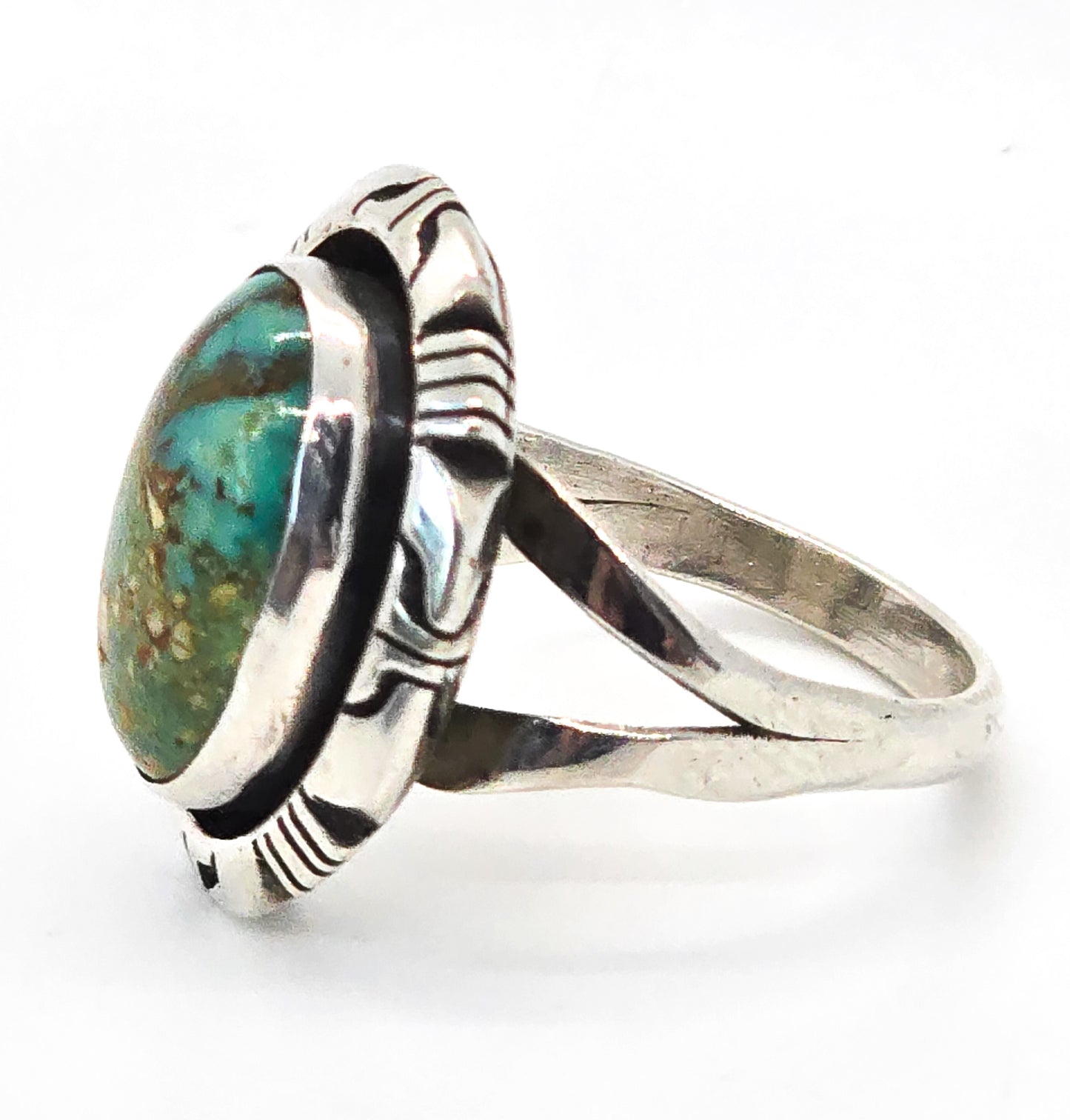 Scott Skeets Navajo Turquoise Native American sterling silver ring size 6