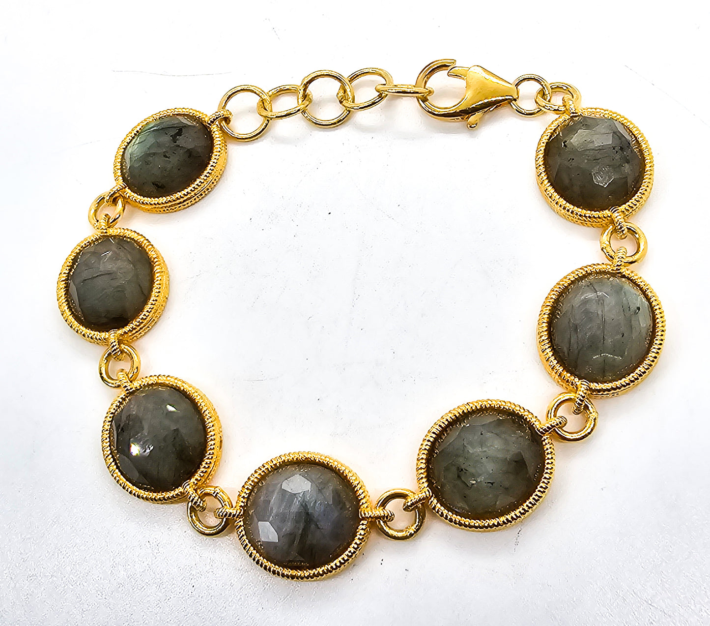 HSN Bellezza Labradorite gemstone Bronze Line Bracelet Retired Originally $130