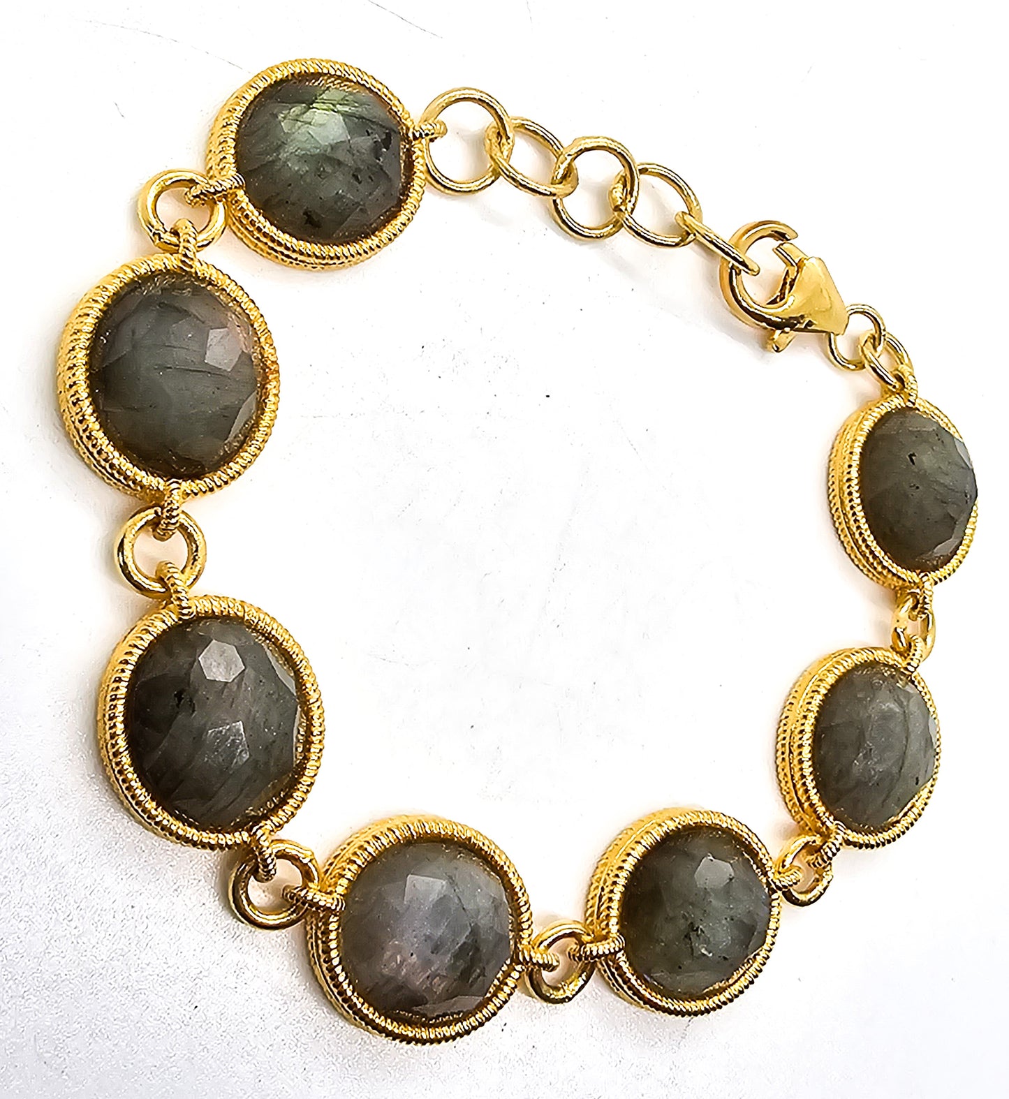 HSN Bellezza Labradorite gemstone Bronze Line Bracelet Retired Originally $130