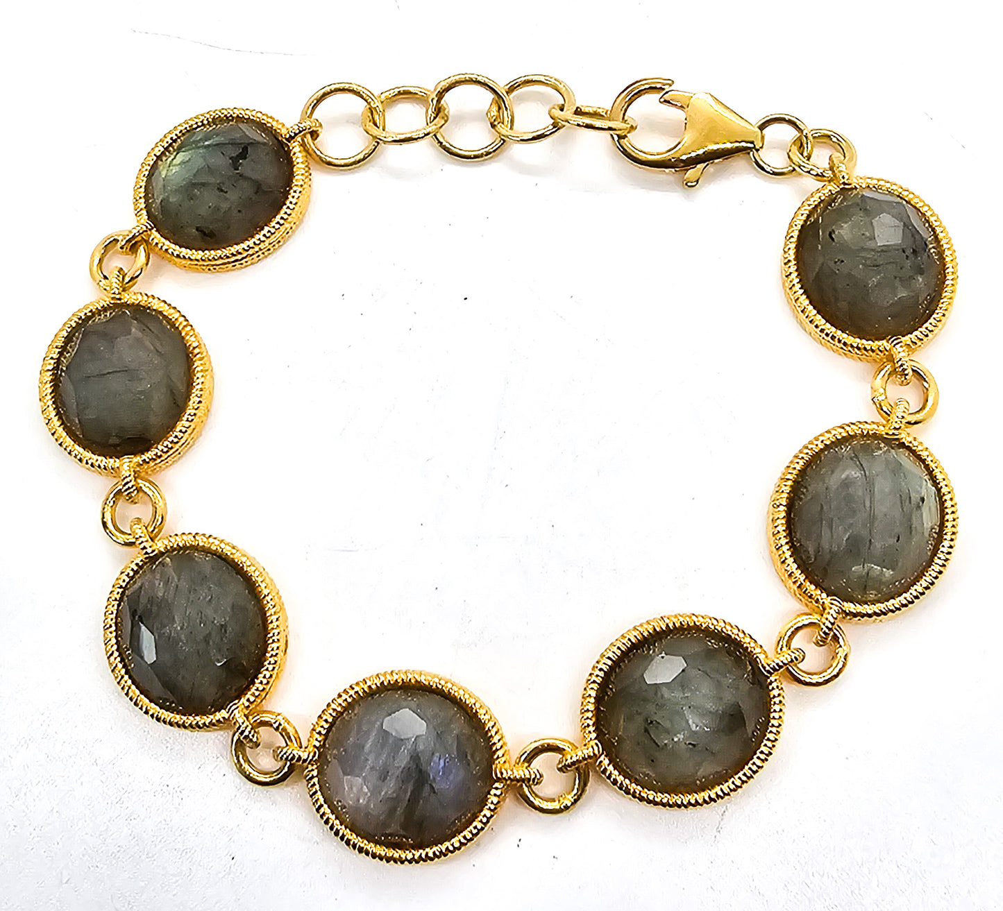 HSN Bellezza Labradorite gemstone Bronze Line Bracelet Retired Originally $130