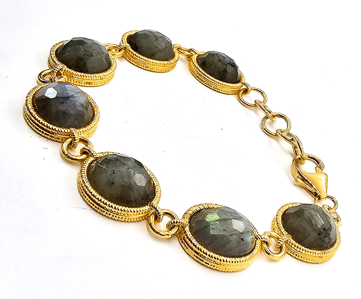 HSN Bellezza Labradorite gemstone Bronze Line Bracelet Retired Originally $130