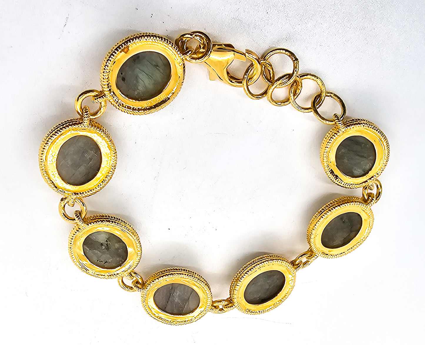 HSN Bellezza Labradorite gemstone Bronze Line Bracelet Retired Originally $130