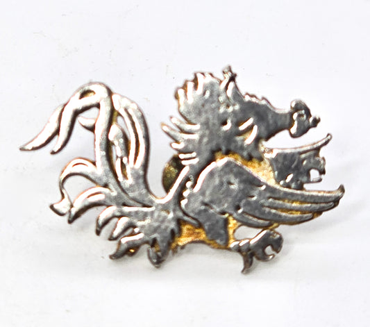 fighting Rooster farm animal sterling silver DU TM Mexico tie tack lapel tie pin