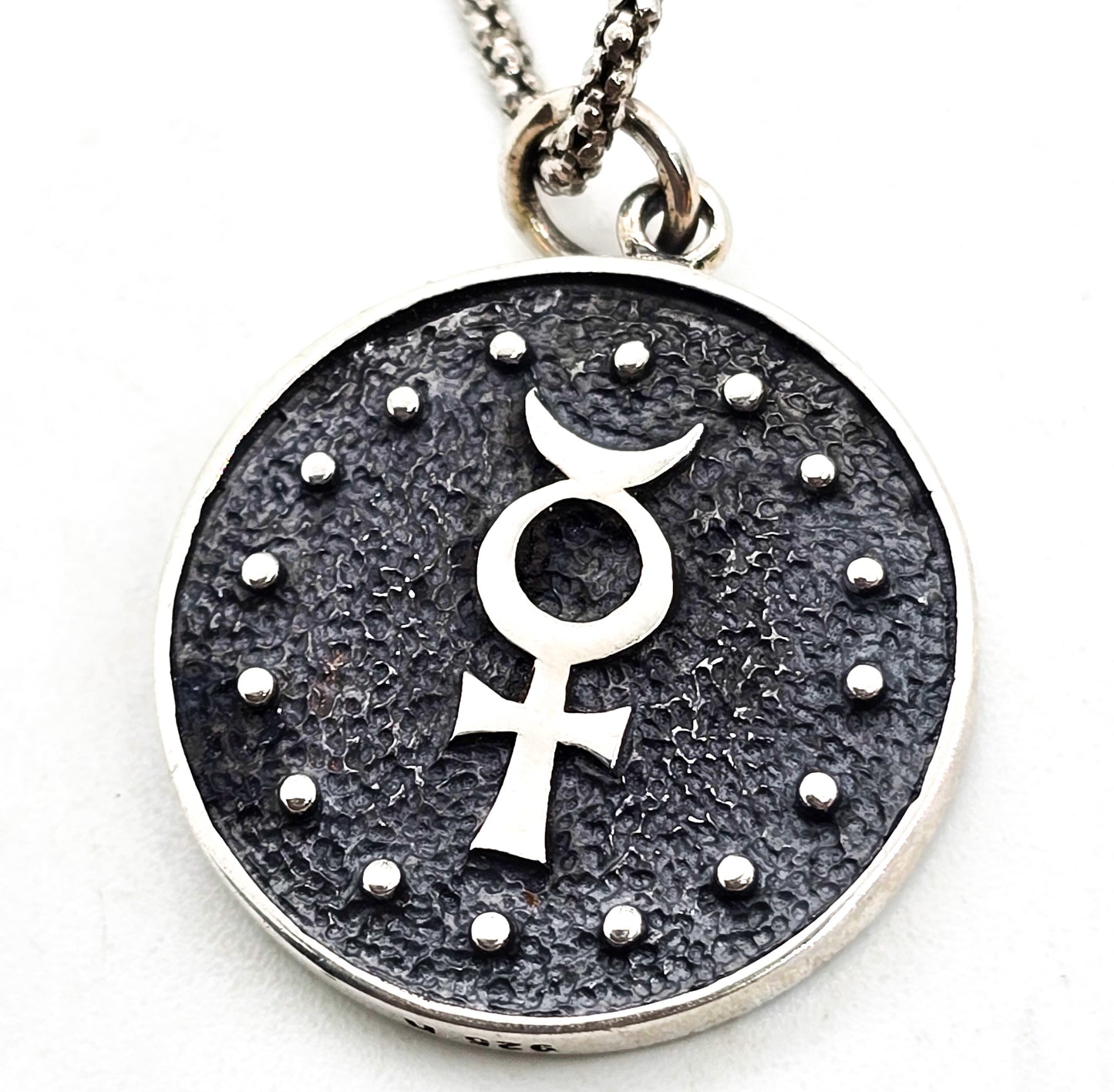 Virgo Celestial female goddess sterling silver Astrology Celestial pendant necklace