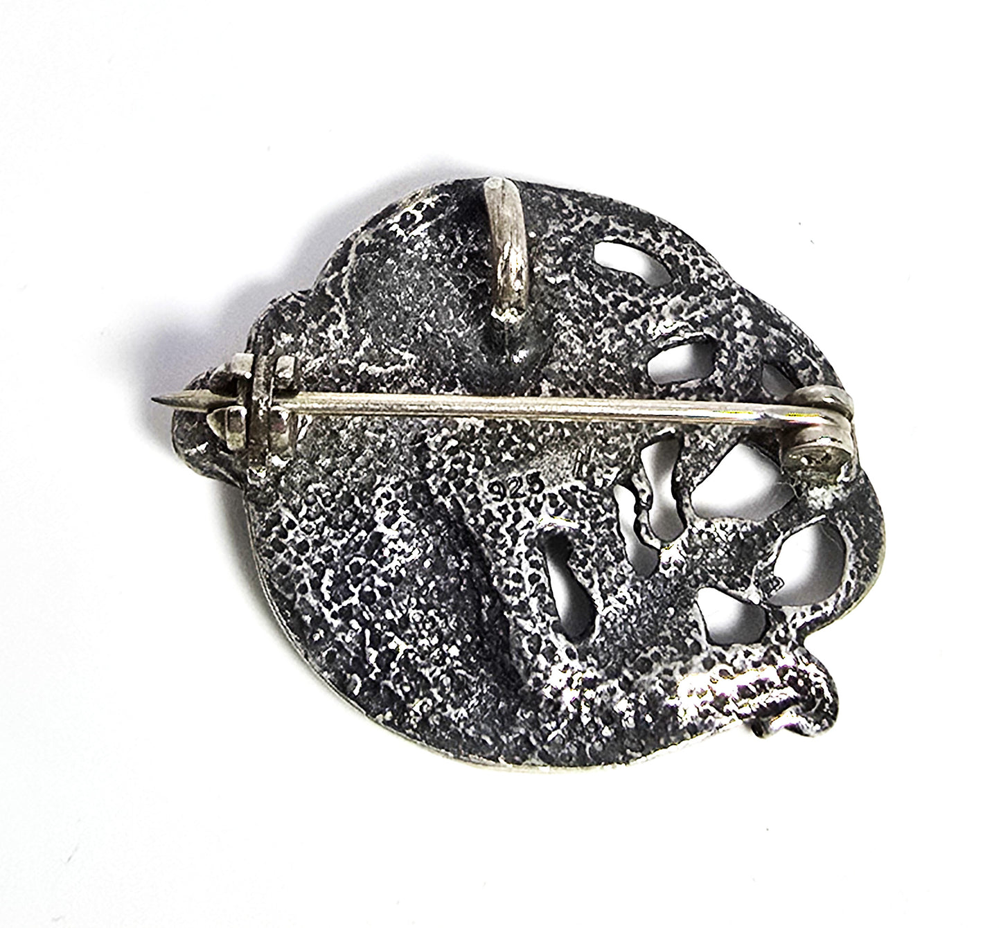 Art Nouveau style flowing nymph vintage sterling silver pendant brooch