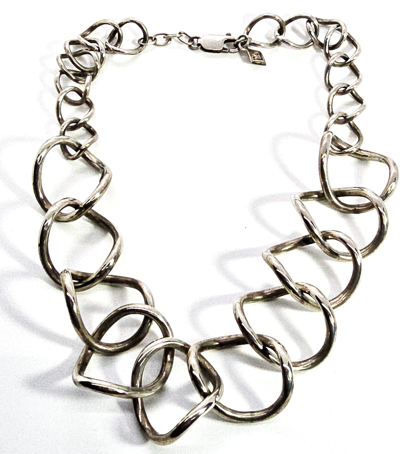 SILPADA Vintage Sterling Silver Necklace Chunky Graduated Link Chain N1633