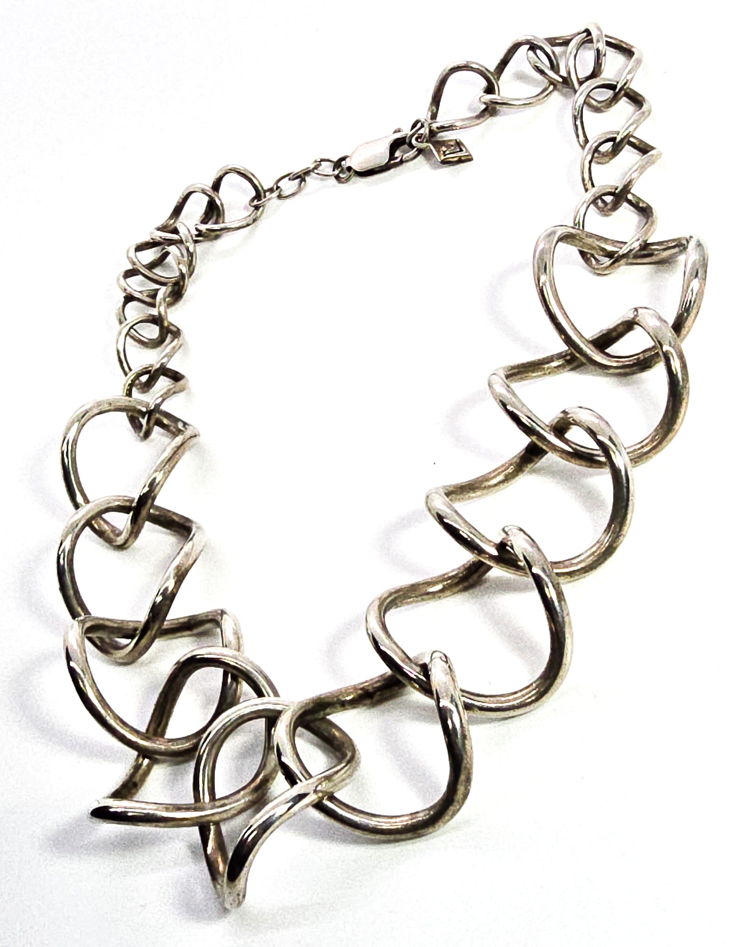 SILPADA Vintage Sterling Silver Necklace Chunky Graduated Link Chain N1633