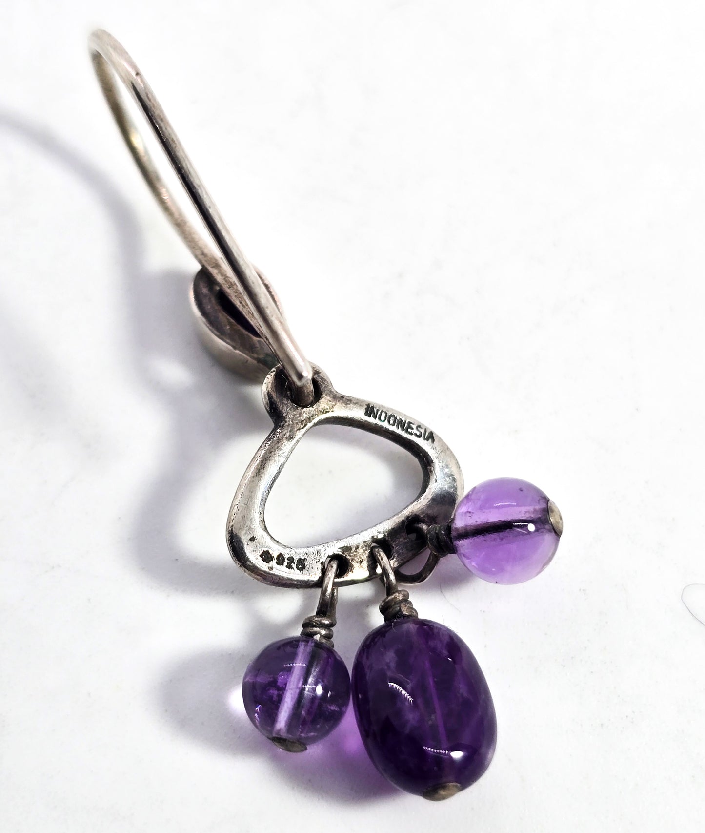 Silpada W1781 Sterling Silver Amethyst Beads Grape Dangle gemstone earrings