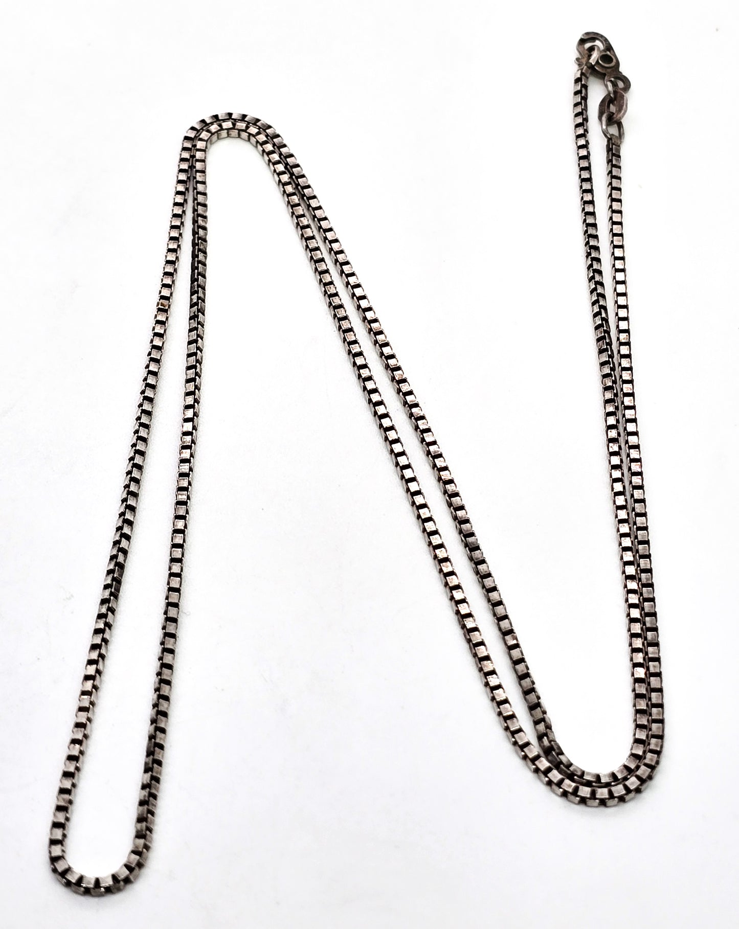 CIANI long Italian sterling silver vintage box chain 24 inch long necklace 925