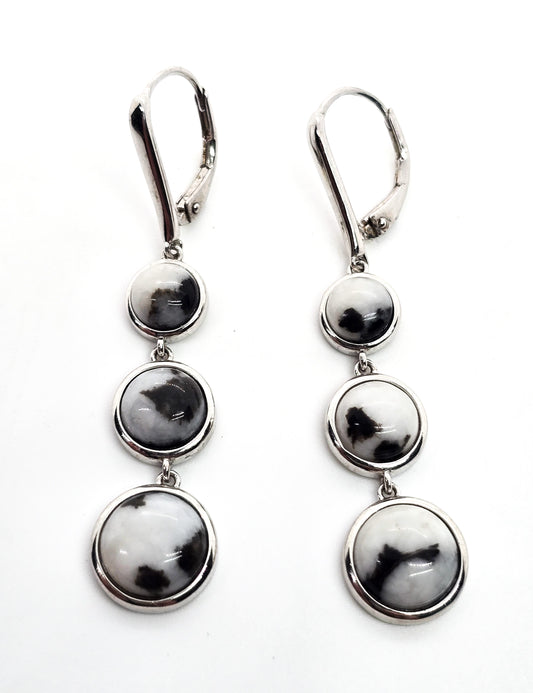 UTC Ultimate Trading Company white buffalo sterling silver lever back earrings