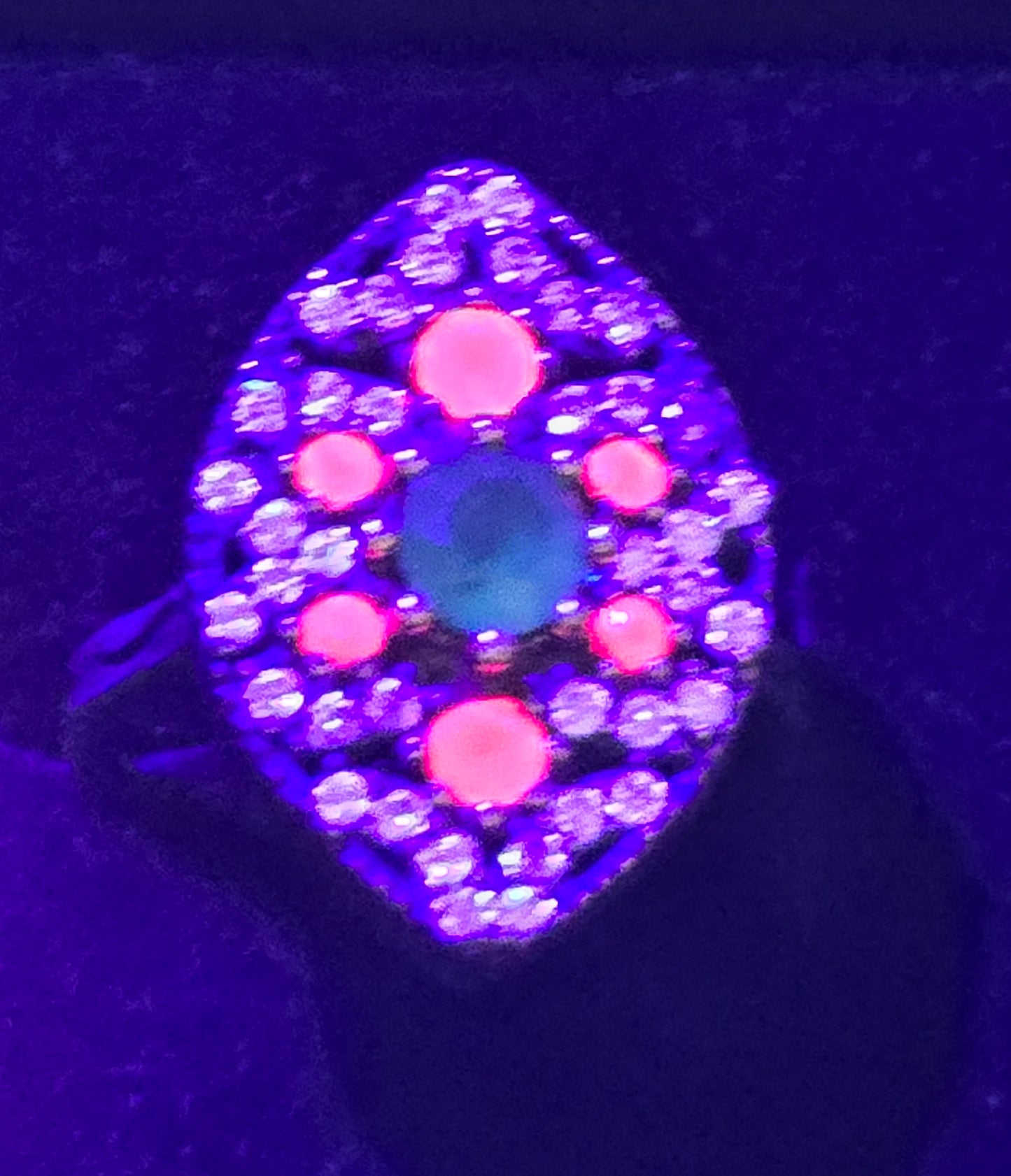 Ruby and synthetic emerald gemstone sterling silver vermeil Turkish ring size 8.75