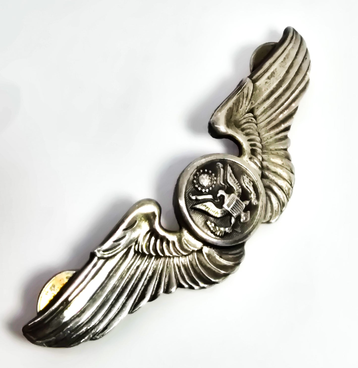 WWII US ARMY AIR FORCE BADGE WINGS AIRCREW STERLING SILVER VINTAGE